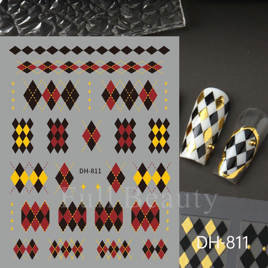 Nail Art Sticker, Little Spirit Snake, Moon, Mango, Gold And Silver, Black And White Snake Cartoon Nail Sticker.