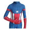 Kids Spider-Man Turns Captain America Costume Set with Mask Superhero Lycra 6-7 Years 140cm Blue/Red/White