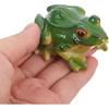Frogs Figurine 2 Pcs Frog Statue Ornaments Desktop Lovely Resin Frogs Decor Resin Animal Sculpture Creative Craft for Garden Patio Micro Landscape