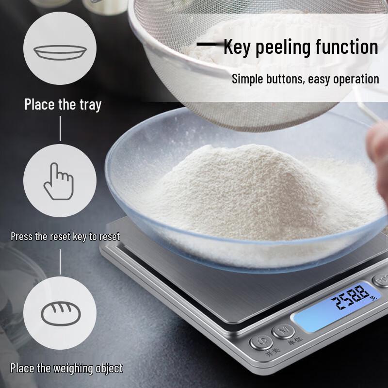 Jiaxiu Portable Rechargeable Electronic Kitchen & Jewelry Scale