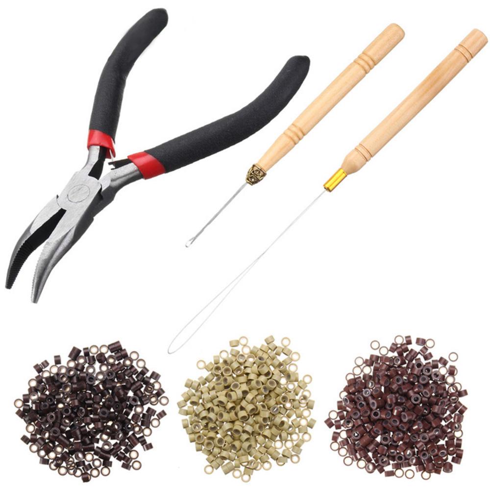 Buy 500pcs 5mm Micro Links/beads+2 Pcs Pulling Needle+1pc 3 Holes Plier ...