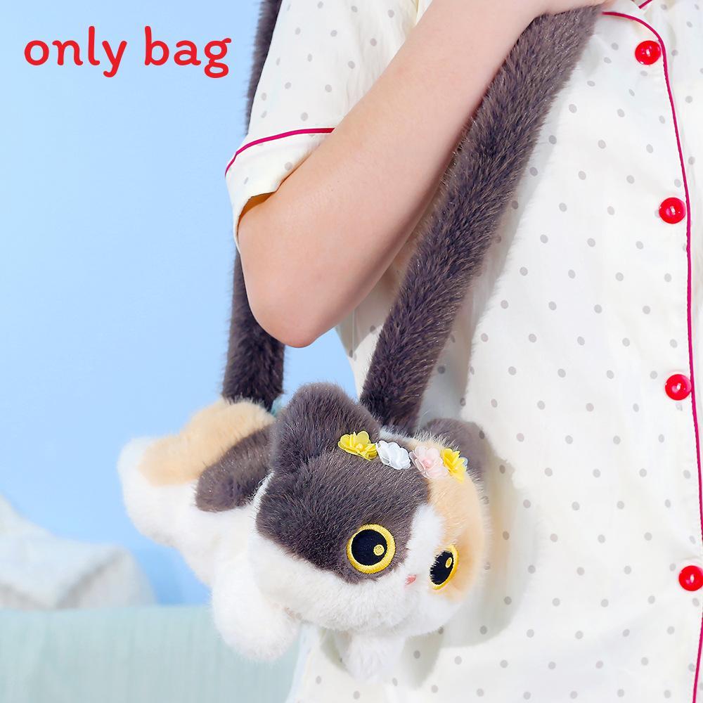 Multi Love Plush Cat Doll Backpack With Large Capacity For Kids And Students