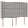 VidaXL Tête de lit avec oreilles Gris clair 147x16x118-128 cm Tissu3120012