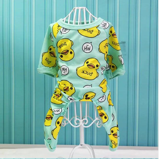 Spring and Autumn Dog Clothes Four-legged Cat Small Medium Dog Teddy Chihuahua Little Yellow Duck Pet Clothes