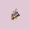 7pcs BTS Character + Cartoon Double Keychain, Laser-framed Pendant, Celebrity Merchandise Support Charm, ARMY Exclusive Merchandise
