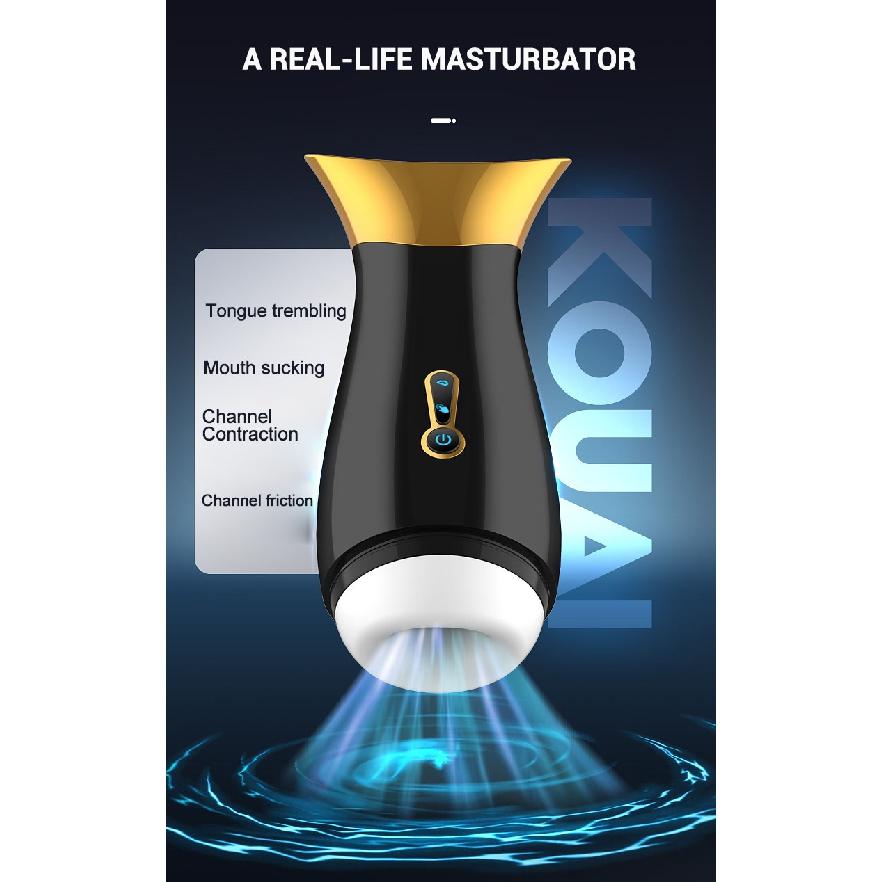 Männlicher Masturbator Cup Oralsex AutomaticBlowjob Vibrationswärmemaschine Erwachsene Ausdauerübung Vakuum Elektrisches Saugen Sex