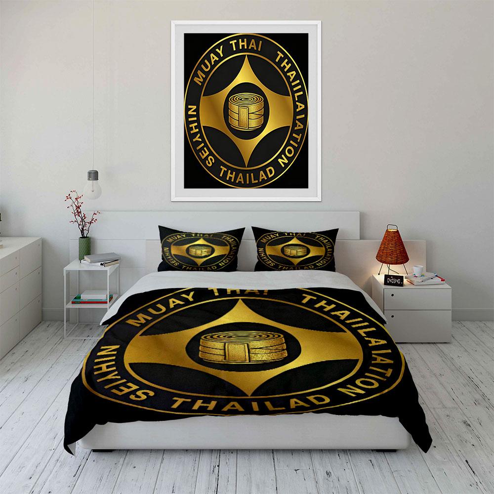 Muay Thai Training Accessories Set Soft Comfortable Duvet Cover Bedding Set Included 1*Duvet Cover & 2*Pillowcases, Gift