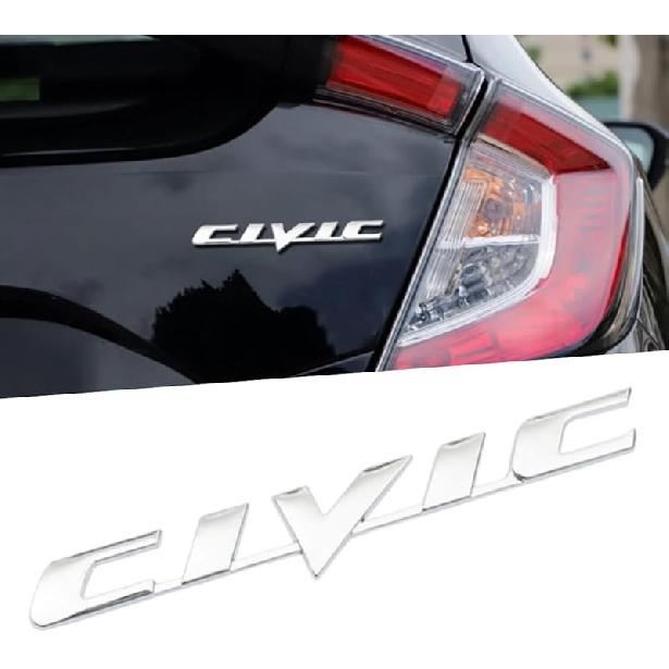 Car 3D Rear Tail Letter Emblem Replacement for Civic,Car Badge Decals Logo Trunk Decoration Emblem Modification Fit Civic 2006-2011