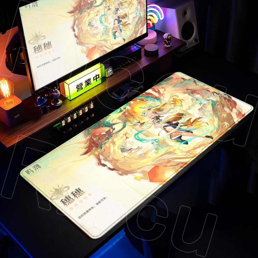 ESports Gaming Mouse Pad Washable Computer Keyboard Rug Anime Cute Girl Table Carpet Mouse Pad Wuthering Waves Suisui Soft Mat