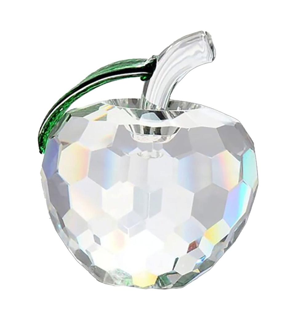 PARK SEVENTEEN Apple Crystal Suncatcher Paperweight, Clear Apple, 5cm Wide, Home Decor, Ornament, Gift, Small Item