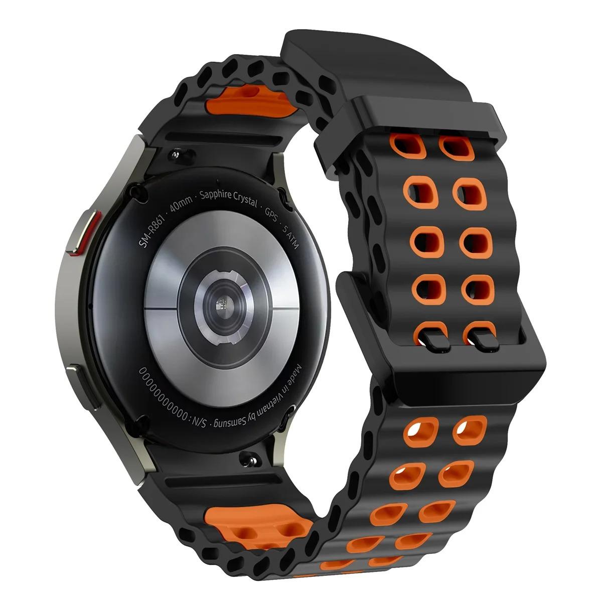 

Силиконовый ремешок для Samsung Galaxy Watch 7 6 5 44мм 40мм Спортивный дышащий сменный браслет watch 4 6 classic 47мм 46мм 43мм Galaxy 4 5 40mm