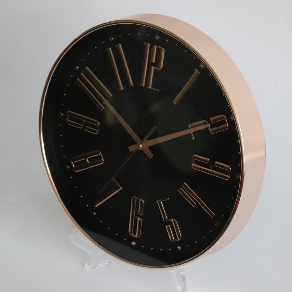 12 Zoll 30CM Leise Wanduhr, Kreativ und Modisch, Dreidimensionale Digitale Minimalistische Uhr für Zuhause Wohnzimmer