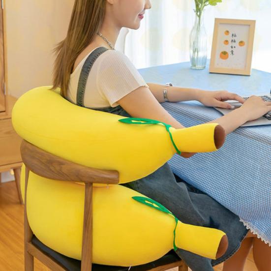 Cojín de Peluche de Plátano Suave Juguete de Fruta Relleno para Niños 35/50cm Largo Abrazable Cojín para Siesta para Sofá Cama Oficina Regalo Divertido para Eventos de Empresa y Amantes del Plátano