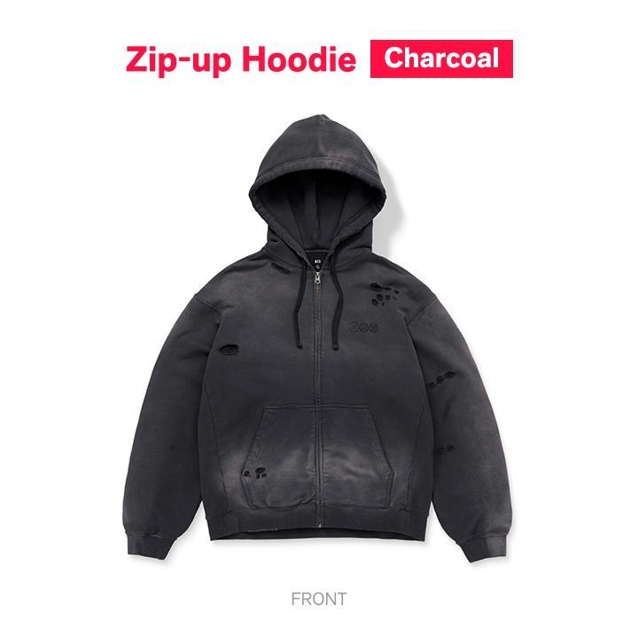 Official BTS WORLD TOUR 'ARIRANG' Zip-up Hoodie (Charcoal) - Limited Tour Edition