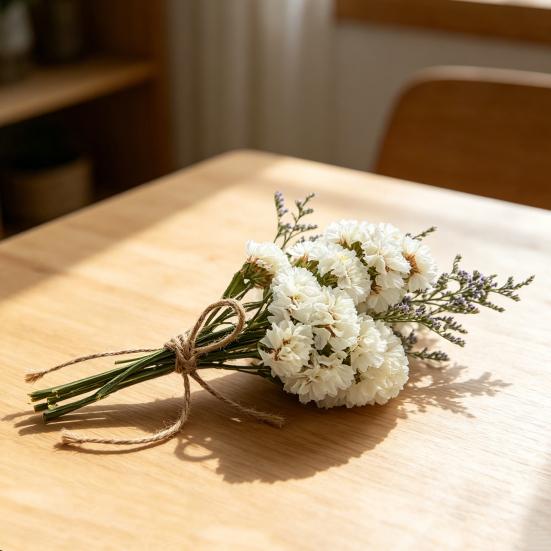 Sušené květiny Dlouhotrvající Přírodní Konzervované Květiny Ručně Vázaný Malý Kytice Sušených Květin s Konopným Provázkem DIY Řemesla Fotografické Rekvizity
