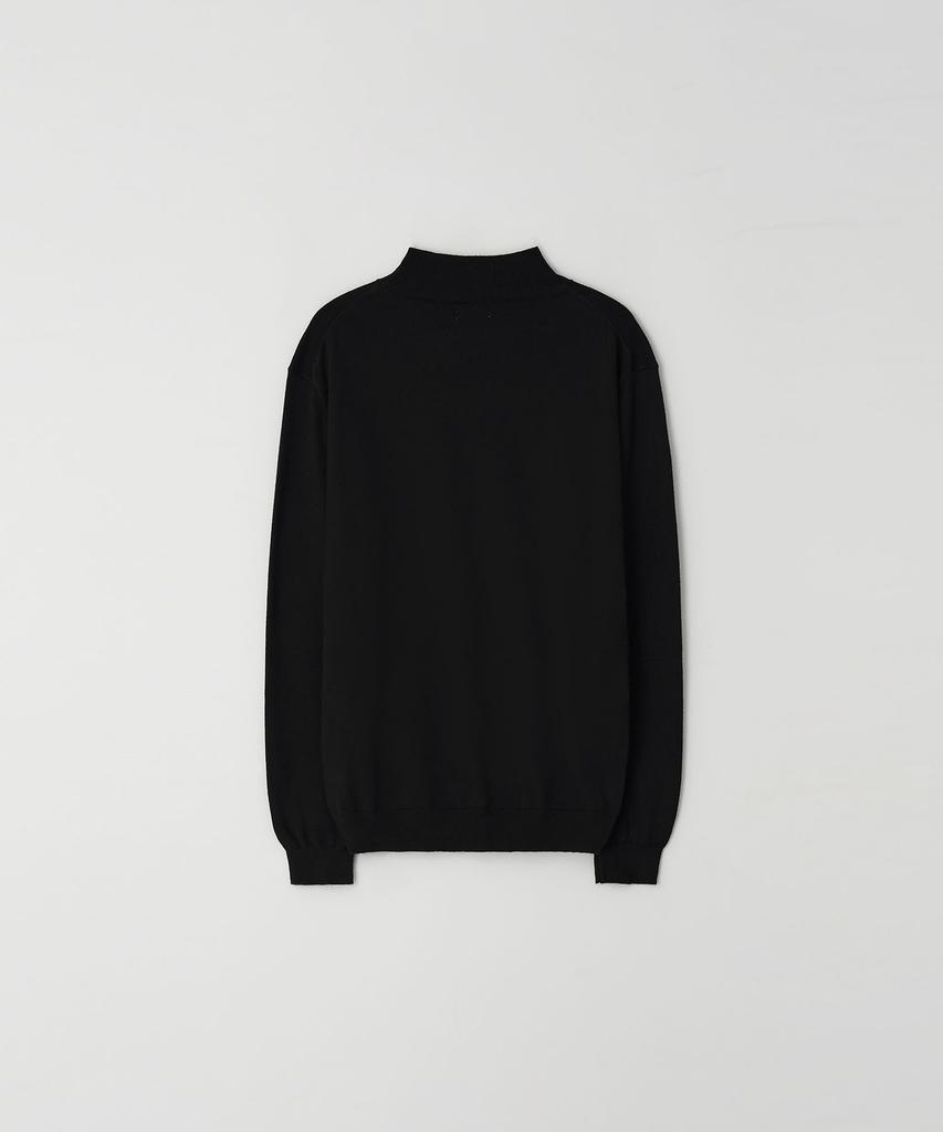 EZIO Standard Fit Basic Half-Turtleneck_Black