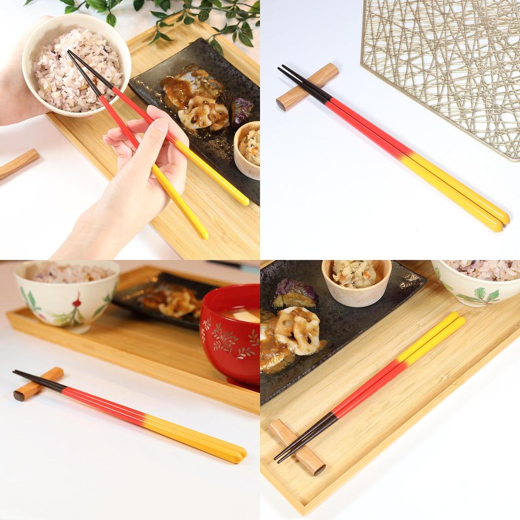 Hula Collection Colorful 23cm Dishwasher Safe Coating Keeps Its Look for Stylish Fuji [Japanese Chopsticks] Thin, Easy-to-Use, Non-Slip Chopsticks,