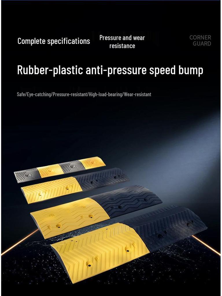 Heavy-Duty Rubber Steel Speed Bump for Community Parking
