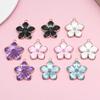 5 Styles Cherry Blossom Alloy Pendant Keychain & Earrings Set: Cute DIY Jewelry Accessories for Women