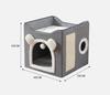 Wenichee Cat House for Multiple Cat Cat Play Cat House with Scratching Cat Pet Cats Will Love Pet Stylish and Easy To Stress Relief Cats, 2-Tier