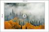 Photomural Fog Over Autumn Forest Washable Fleece 152.5x104