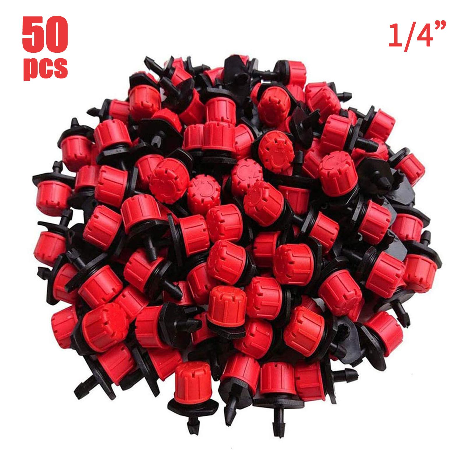 

Anti-Clogging Adjustable Micro Sprinklers,50Pcs 4/7mm Drip Irrigation Nozzles for Vegetable Garden & Flower Beds Watering System красный
