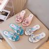2026 New Girls' Elsa Princess Summer Sandals - Medium & Older Children's Flip-Flop Shoes with Small Heels