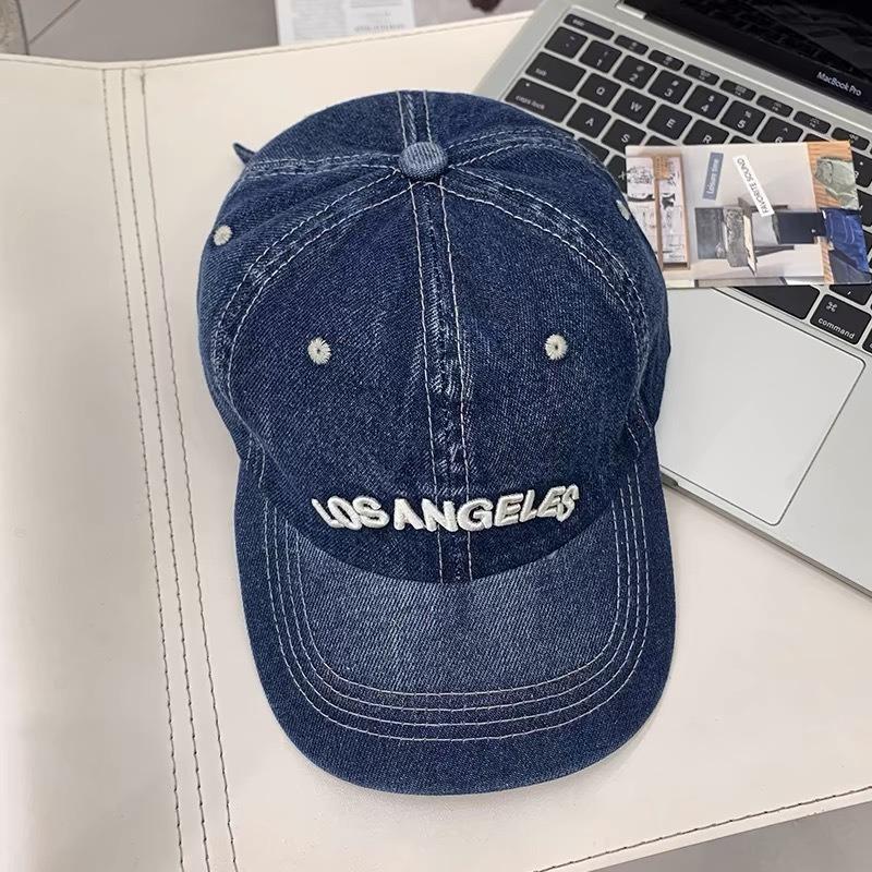 Cowboy Baseball Cap Women's Versatile Wide Brim Show Face Small Peaked Cap Soft Top Big Head Hat