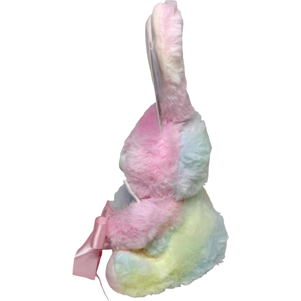 Ornament de pluș Iepure Curcubeu Q-FLA, Mic, Perfect pentru Cadouri și Sărbători, 804045