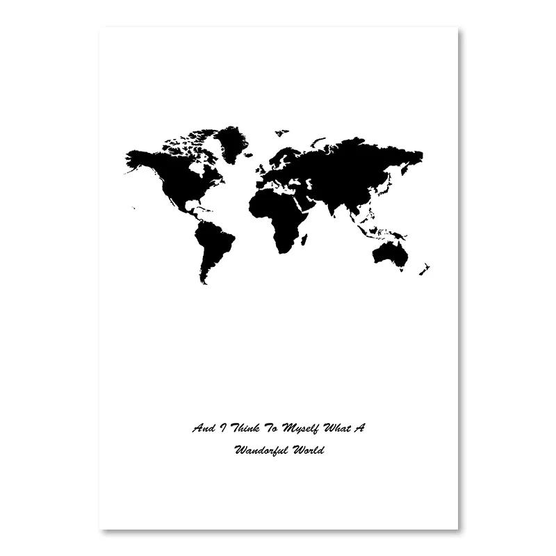 Black White Life Quote Canvas Painting Scandinavian Style Love Poster and Print Nordic Wall Pictures for Living Room Home Decor