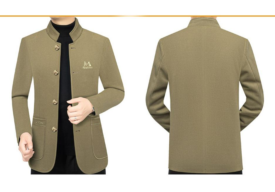 2025 Spring Men's Trendy Stand-up Collar Business Jacket - Versatile Casual Outerwear for All Ages