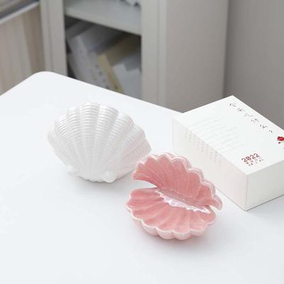 Ceramic Shell Jewelry Plate Earring Jewelry Storage Plate Display Plate Dressing Table Home Creative Handicraft Small Ornaments