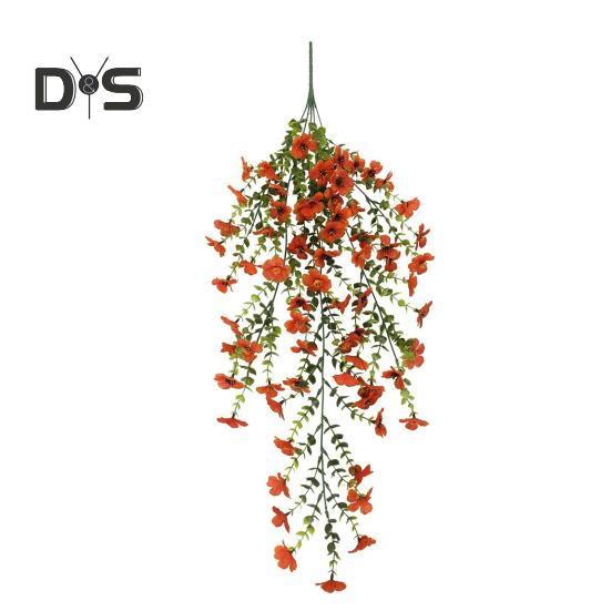 

Уличные подвесные цветы, устойчивые к ультрафиолетовому излучению, букет искусственных цветов, всесезонные искусственные цветы из виноградной лозы для украшения окон, садов, крыльца, свадеб 1pc оранжевый