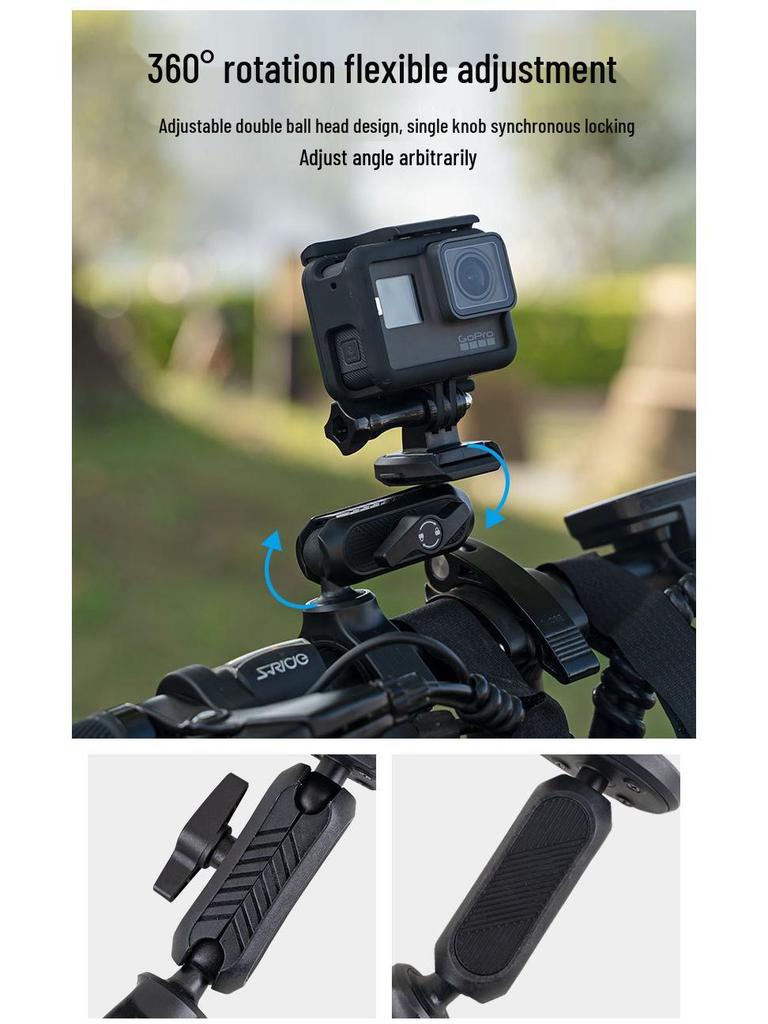 Electric Scooter & Motorcycle Mount for Phone and Camera - Ideal for High-Speed Riding and Live Streaming