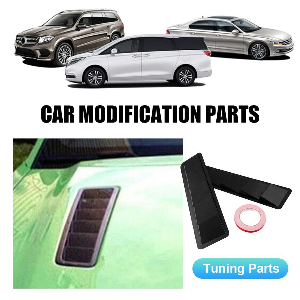 Car Decorative Cover Carbon Patterned Vent Louver Cooling Panel Vent Louver Scoop Cover Car Bonnet Hood Car Accessories