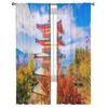 Paisaje del Monte Fuji Japón Cortinas Transparentes Para Dormitorio Sala de Estar Cortinas de Tul Para Ventana de Cocina Cortinas de Visillo