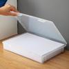 1Pcs A4 Size Clear File Organizer Boxes With Lids-Transparent Document Storage Containers For Office Home Organization