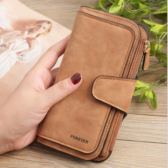 Wallet Women Leather Luxury Card Holder Clutch Casual Women Wallets Zipper Pocket Hasp Ladies Wallet Female Purse