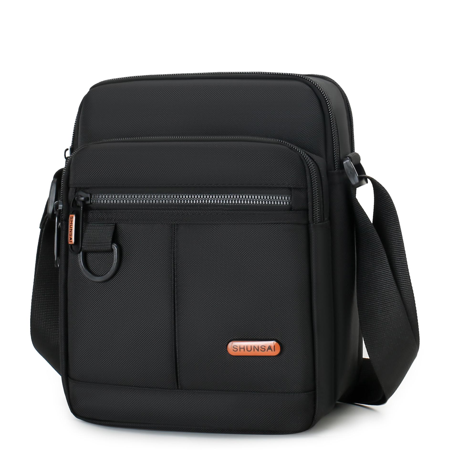 

Мужской нейлоновый рюкзак через плечо: Модная плечевая сумка большой вместимости чёрный