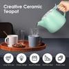 550ml Keramik-Teekanne mit abnehmbarem Tee-Sieb, japanischer Stil, Porzellan-Teekanne, glatte Oberfläche, Keramik-Teekessel für zu Hause