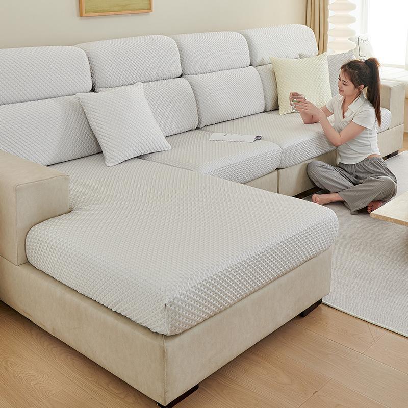 Summer Ice Silk Sofa Cover Full Cover New Anti-Slip Sofa Cushion Cover Elastic Sofa Cover Thickened