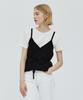 Wearies Linen Cotton Knit Bustier Top_Black
