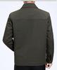 Herren Freizeitjacke aus reiner Baumwolle für Frühling und Herbst - Mantel mit Umlegekragen für Männer mittleren und höheren Alters