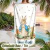 Peter Rabbit Beach Towel, Personalized Custom Text, Quick Dry Soft Large Towel For Swimming Pool Travel