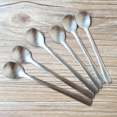 Cucchiaio per condire in acciaio inossidabile in stile coreano, cucchiaio rotondo spesso per mescolare, cucchiai per caffè, tè, dessert, cucchiaio per mescolare, stoviglie