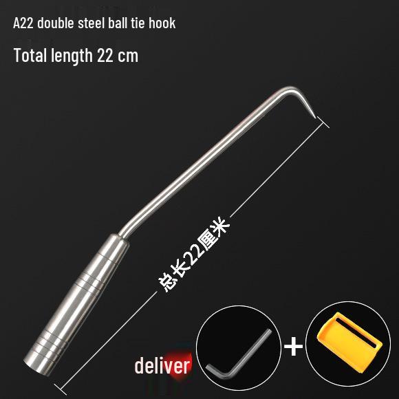 Stainless Steel Double Ball Bearing Tie Wire Hook for Rebar Workers