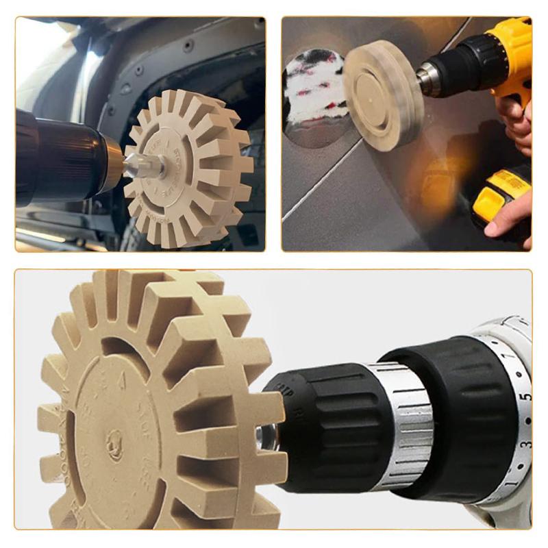 Auto Pneumatischer Gummi Radierer Rad Pad Scheibe Aufkleber Radierer Rad Auto Aufkleber Entferner Lackreiniger Autopolitur Hilfswerkzeug