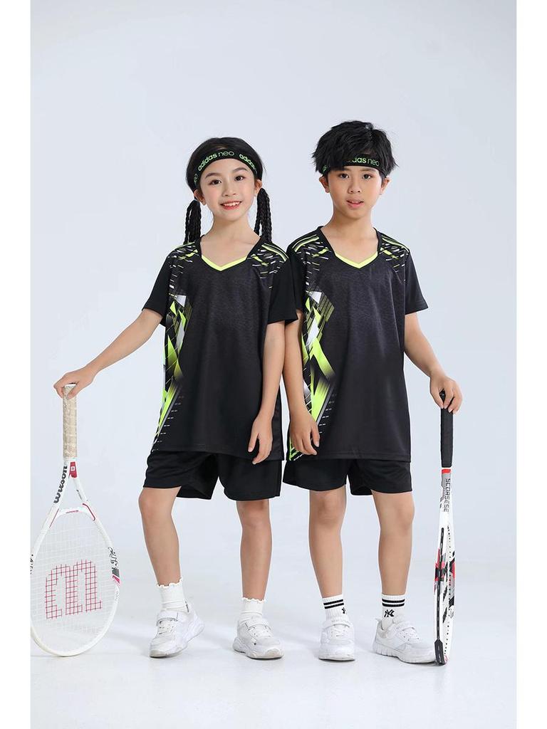 Speedy Summer Match Training Suit Set: Men's & Women's Short Sleeve Table Tennis, Tennis, & Badminton Jerseys