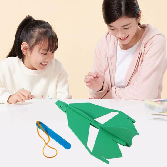 

1 Set DIY Stunt Catapult Airplane Toy Kit Handmade EVA Puzzle Launching