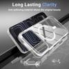 Military Grade Acrylic Case for iPhone 17 Pro Max 17Air Back Cover Magsafe Shockproof Transparent Hybird PC Case for iPhone 17